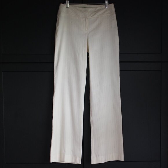 Le Château | NWT Italian Linen Blend Pinstripe Trousers - Picture 1 of 7